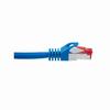 076-1056/10BL Vertical Cable 26 AWG 4 Shielded Twisted Pair Stranded Bare Copper CM Non-Plenum Cat6A - 10ft Patch Cord - Blue