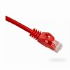 094-828/5RD Vertical Cable 24 AWG 4 Unshielded Twisted Pair Stranded Bare Copper CM Non-Plenum Cat6 Cable - 5ft Patch Cord - Red