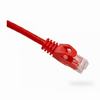 094-837/7RD Vertical Cable 24 AWG 4 Unshielded Twisted Pair Stranded Bare Copper CM Non-Plenum Cat6 Cable - 7ft Patch Cord - Red
