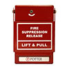 1000653 Potter RMS-1T-LP Red SPST Dual Action Pull Station - FM200 Release - Non-Returnable