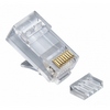 106187C Platinum Tools RJ45 (8P8C) Cat6 2 pc Round-Solid 3 Prong w/Liner  - 25 Pack