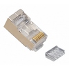 106205 Platinum Tools RJ45 (8P8C) Shielded Cat6 2pc w/ Liner Round-Solid 3-Prong 100/Tray