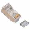 106206J Platinum Tools RJ45 (8P8C) Shielded Cat6 2 pc Connector w/ Liner Round Solid 3-Prong - Jar of 100