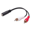 Show product details for 110422-6X Vanco Adapter 3.5mm Stereo Jack to 2-RCA Plug 6 ft