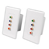 120912 Vanco Wall Plates Component with Audio Send/Receiver - White