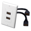 Vanco Double HDMI Pigtail Decor Wall Plate