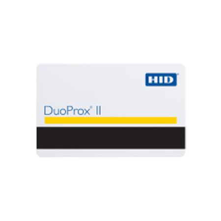 1336LGDMN-100 HID DuoProx II Programmed Low Frequency 125 kHz Plain White PVC w/ Gloss Finish Sequential Matching Internal/External Inkjetted Numbers No Slot Punch Printed Location of Verical and Horizontal Slot Punch Will Remain - 100 Pack
