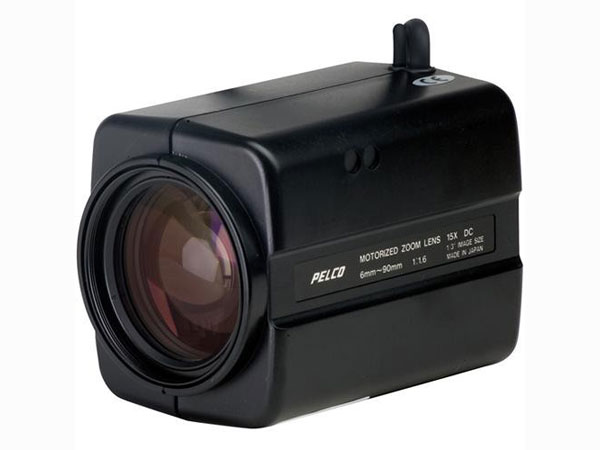 13ZD6X15P Pelco Lens 1/3-inch Motorized Zoom 15X 6-90mm Focal Length Auto-Iris DC Drive Motorized Presets