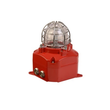 1430571 Potter E2 D2xB1LD2 Haz Loc LED Beacon Warning Light 24VDC - Red Enclosure - Clear Lens