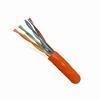 151-105/OR Vertical Cable 24 AWG 4 Unshielded Twisted Pair Solid Bare Copper CMR Non-Plenum Cat5e Cable - 1000' Pull Box - Orange
