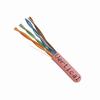 151-106/PK Vertical Cable 24 AWG 4 Unshielded Twisted Pair Solid Bare Copper CMR Non-Plenum Cat5e Cable - 1000' Pull Box - Pink
