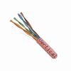 156-205/P/PK Vertical Cable 24 AWG 4 Unshielded Twisted Pair Solid Bare Copper CMP Plenum Cat5e Cable - 1000' Pull Box - Pink
