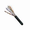161-101/BK Vertical Cable 23 AWG 4 Unshielded Twisted Pair Solid Bare Copper CMR Non-Plenum Cat6 Cable - 1000' Pull Box - Black