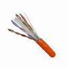 161-105/OR Vertical Cable 23 AWG 4 Unshielded Twisted Pair Solid Bare Copper CMR Non-Plenum Cat6 Cable - 1000' Pull Box - Orange