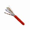 161-108/RD Vertical Cable 23 AWG 4 Unshielded Twisted Pair Solid Bare Copper CMR Non-Plenum Cat6 Cable - 1000' Pull Box - Red