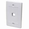 163286 Intellinet Wall Plate Flush Mount - 1 Outlet - White