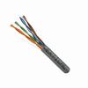 166-253/P/GY Vertical Cable 23 AWG 4 Unshielded Twisted Pair Solid Bare Copper CMP Plenum Cat6 Cable - 1000' Pull Box - Gray