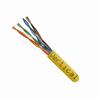 166-259/P/YL Vertical Cable 23 AWG 4 Unshielded Twisted Pair Solid Bare Copper CMP Plenum Cat6 Cable - 1000' Pull Box - Yellow