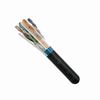 168-300/S/P/BK Vertical Cable 23 AWG 4 Shielded Twisted Pair Solid Bare Copper CMP Plenum Cat6 Cable - 1000' Wooden Spool - Black