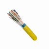 168-309/S/P/YL Vertical Cable 23 AWG 4 Shielded Twisted Pair Solid Bare Copper CMP Plenum Cat6 Cable - 1000' Wooden Spool - Yellow