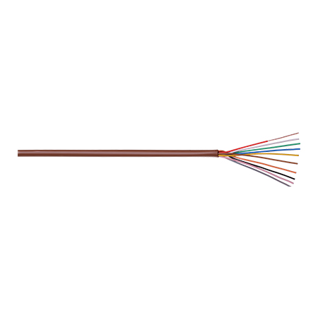 1810THT1N Remee 18 AWG 10 Conductors Unshielded Solid Bare Copper CL2 Non-Plenum Thermostat Control Cable - 250' Reel - Brown