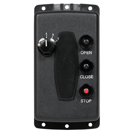 190-110008 Linear 3-Button 3-Door Open-Close-Stop Stationary Transmitter - 288 MHz