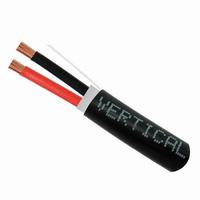 209-2315/DB Vertical Cable 16 AWG 2 Conductors Stranded Bare Copper Non-Plenum Direct Burial Audio Cable - 500' Pull Box - Black