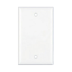 21-0022 Blank Single Gang Wall Plate - White