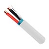 210-222ST/S/5WH Vertical Cable 22 AWG 2 Conductors Shielded Stranded Solid Bare Copper Non-Plenum Alarm Security Cable - 500' Pull Box - White