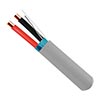210-222ST/S/5GY Vertical Cable 22 AWG 2 Conductors Shielded Stranded Solid Bare Copper Non-Plenum Alarm Security Cable - 500' Pull Box - Gray
