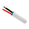 211-182/S/P/WH Vertical Cable 18 AWG 2 Conductors Shielded Stranded Bare Copper CMP/CL3P Plenum Alarm Security Cable - 1000' Pull Box - White
