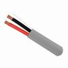 211-182ST/5GY Vertical Cable 18 AWG 2 Conductors Unshielded Stranded Bare Copper Non-Plenum Alarm Security Cable - 500' Pull Box - Gray