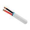 211-182ST/S/5WH Vertical Cable 18 AWG 2 Conductors Shielded Stranded Bare Copper Non-Plenum Alarm Security Cable - 500' Pull Box - White
