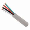 211-184ST/5GY Vertical Cable 18 AWG 4 Conductors Unshielded Stranded Bare Copper Non-Plenum Alarm Security Cable - 500' Pull Box - Gray