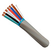 211-186ST/S/GY Vertical Cable 18 AWG 6 Conductors Shielded Stranded Bare Copper CMR Non-Plenum Alarm Security Cable - 1000' Spool - Gray