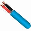216-162/S/P/BL Vertical Cable 16 AWG 2 Shielded Solid Bare Copper Plenum Alarm Cable - 1000' Spool - Blue