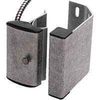 [DISCONTINUED] 2325A-L Interlogix Overhead/Panel Door Track Mount Contact w/Armored Cable Up to 3" Gap Size. Closed Loop; Normally Open. 2 Stainless Steel Armored Cable. Form A