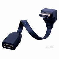 233106X Vanco Right Angle Super Flex Flat HDMI High Speed Male to Female Cable - Flat Bottom