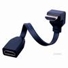 233306X Vanco Right Angle Super Flex Flat HDMI High Speed Male to Female Cable - Flat Top