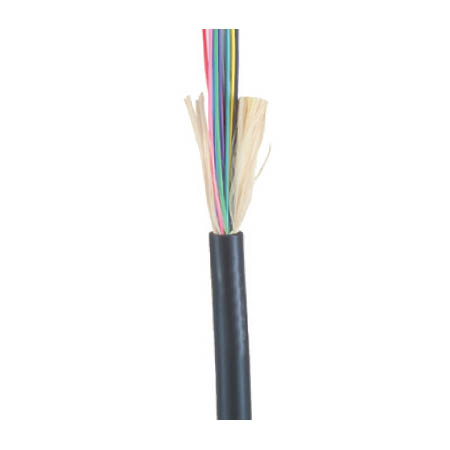 261-13104P-500 Vertical Cable 6 Fiber Tight-Buffered Multimode OM1 OFNP Plenum Fiber Optic Cable - 500ft Wooden Spool - Black