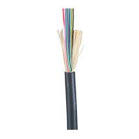 261-13334P-500 Vertical Cable 12 Fiber Tight-Buffered Multimode OM3 OFNP Plenum Fiber Optic Cable - 500ft Wooden Spool - Black