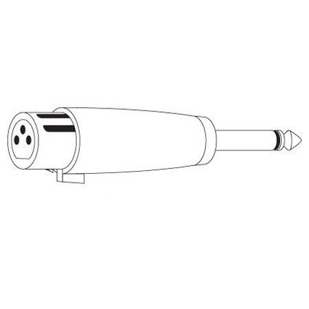 280072 Vanco Adapter 3 Pin XLR Female to 1/4" Mono Plug