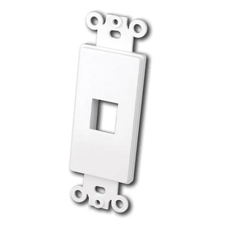 280300 Vanco Decor Style Multi-Media Wall Plate Inserts - Blank White 3 pack