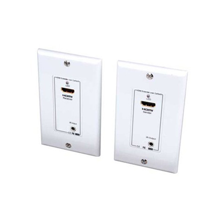 280715 Vanco HDMI Wall Plate Extender Over 2 UTP Cables with IR Control - 100 Feet