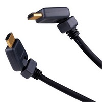 299003 Vanco 4K High Speed HDMI Swivel Cable - 10.2Gbps CL3 - Black - 3 Feet