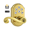 99120-004 Linear Z-Wave Kwikset Door Lock - Solid Brass