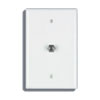30-2012 Single F to F Type Connection - Wall Plate - White