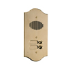 3014-2-R Comelit ROMA series brass audio entrance panel with 14 push/buttons on 2 rows. Preset for Powercom audio module
