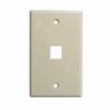304-J2632/1P/IV Vertical Cable Keystone Wall Plate, 1-Port - Ivory