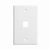 304-J2633/1P/WH Vertical Cable Keystone Wall Plate, 1-Port - White